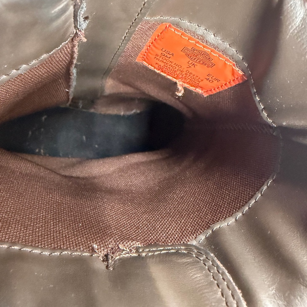Harley-Davidson Lalanne Triple Strap Motorcycle Boots full-grain brown leather 9 - Picture 8 of 10